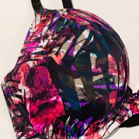 Victorias Secret PINK Multicoloured Leaf Bra 34D - Picture 2 of 8